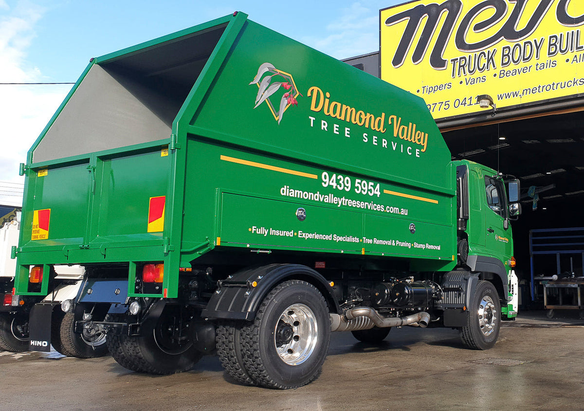 Truck toolbox and storage setup for arborist equipment