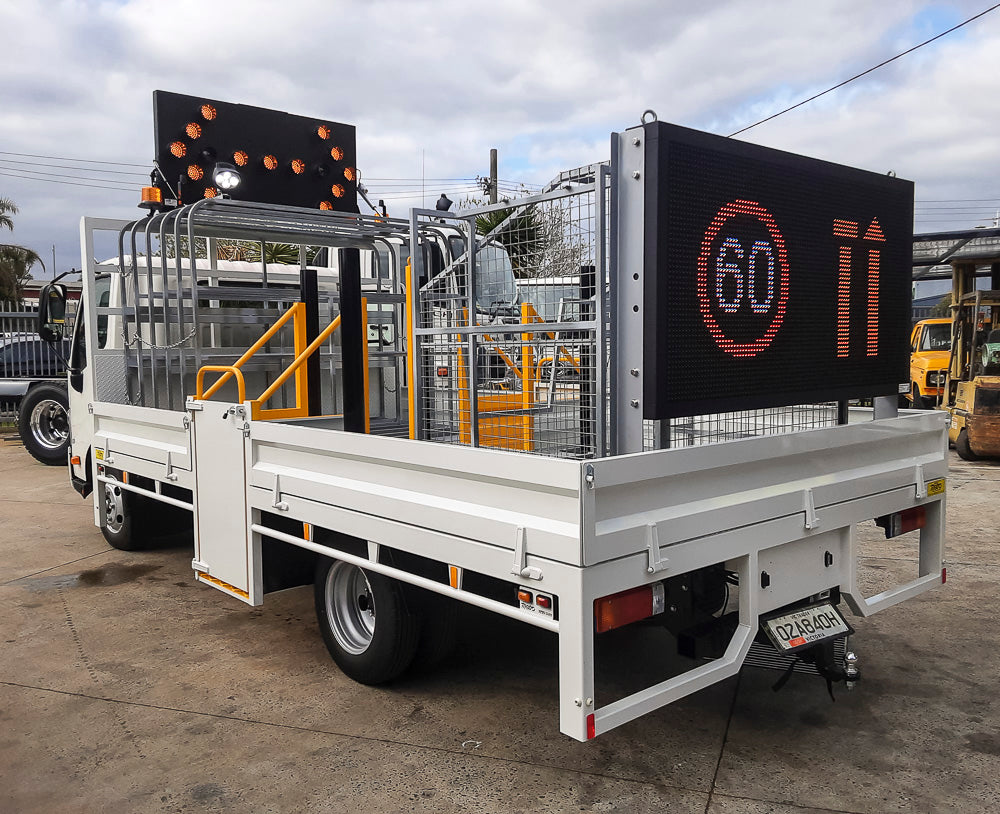 Custom traffic control truck body built by Metro Truck Body Builders in Melbourne, Victoria